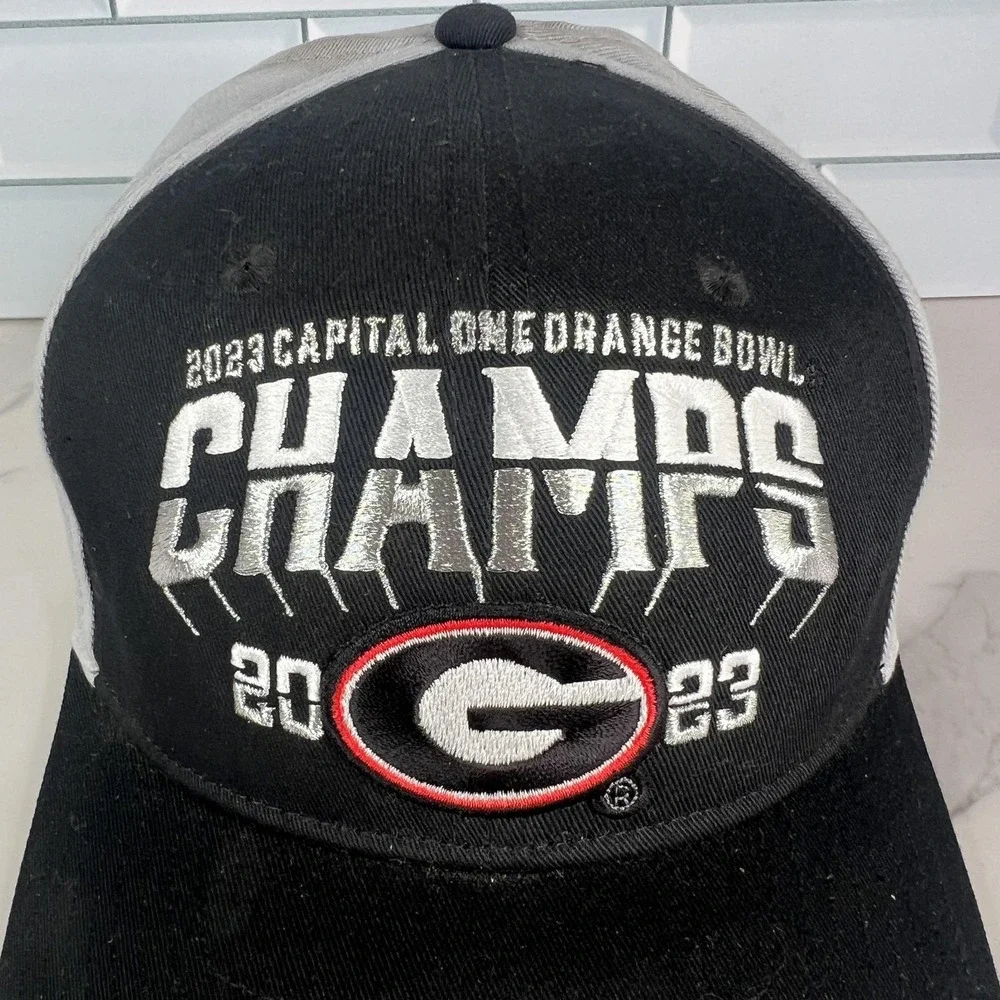 Georgia Bulldogs Hat Cap Snap Back NCAA‎ Football Champs 2023 Nike Mens